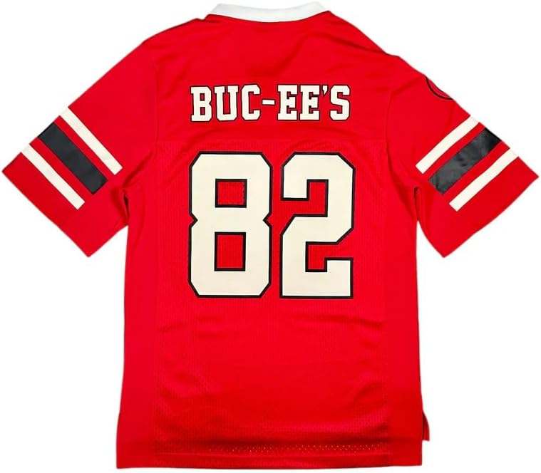 Buc-ee's Texas Football Jersey #82, Red and White, Athletic V-Neck (US, Alpha, Medium) - Image 2